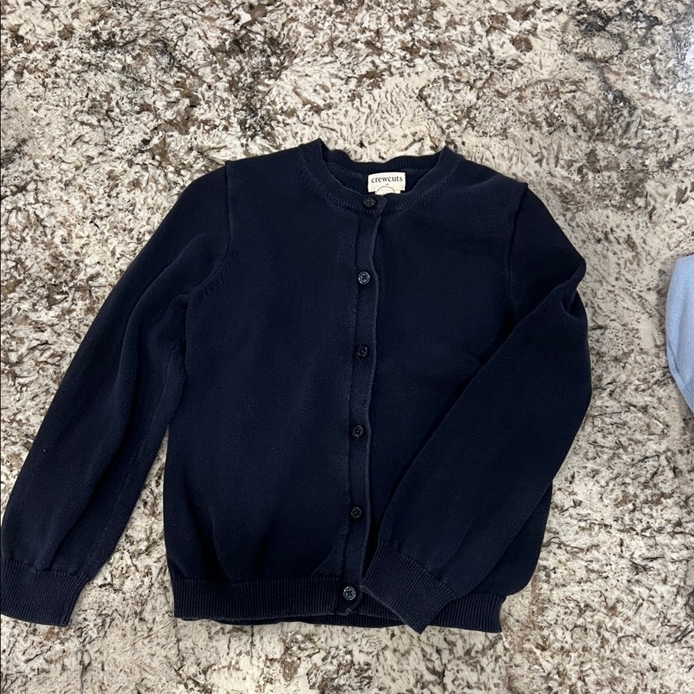 Crewcuts Navy Blue Button-Up Cardigan size 6-7 kids